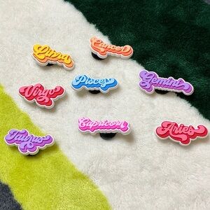 Zodiac Sign Jibbitz Shoe Charms  Set of 8